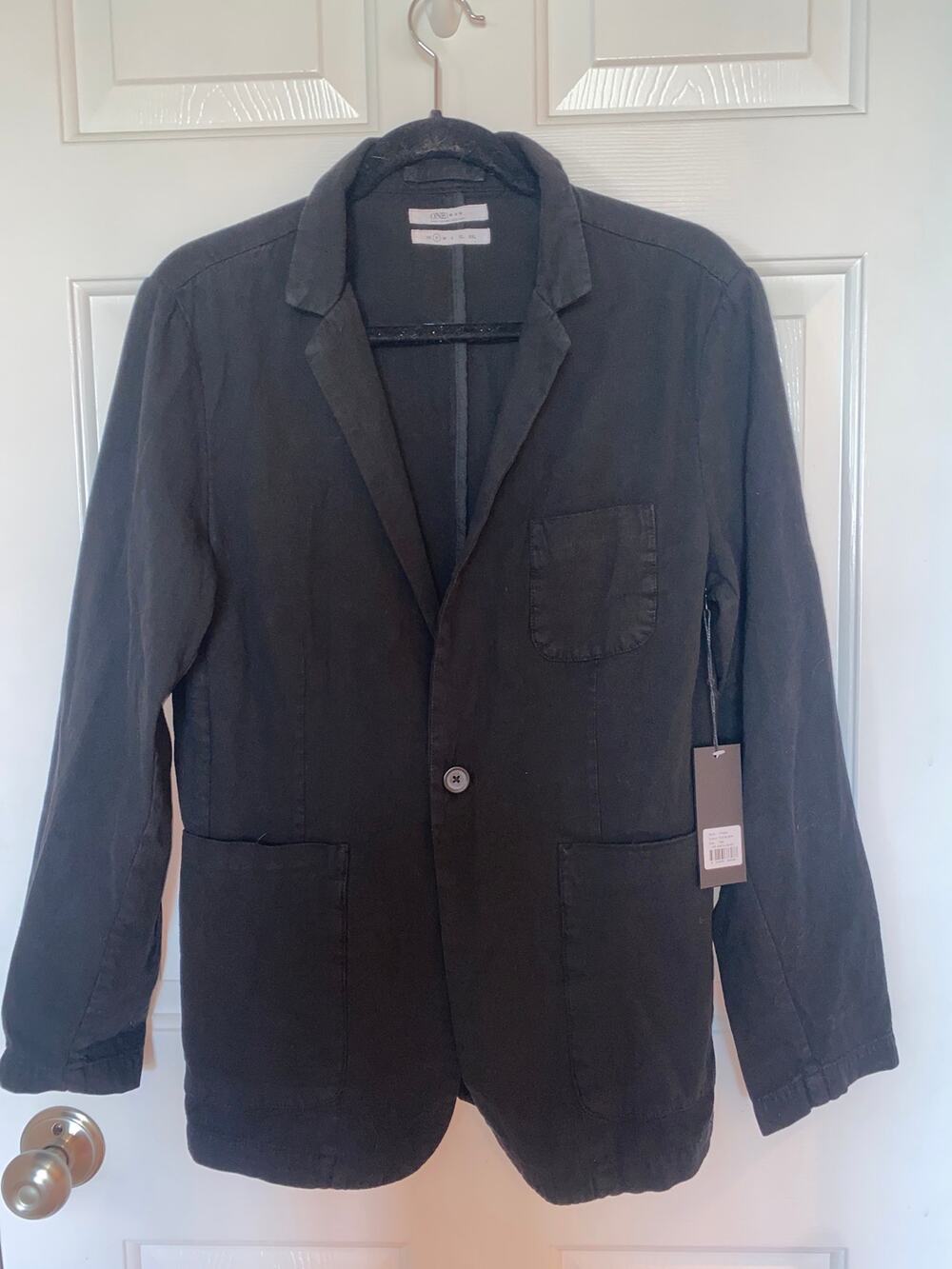 One Teaspoon X Man Blazer Mr. Smith Jacket Black One Button 100% Cotton S NWT